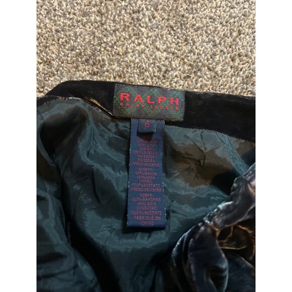 Vintage Ralph Lauren velvet black Womens dress size 6 - Picture 3 of 3